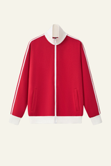 Men's Streetwear Vintage Stand-Collar Side-Striped Jacket