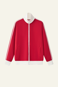 Men's Streetwear Vintage Stand-Collar Side-Striped Jacket