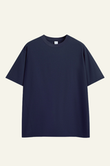 Men's Streetwear Loose-Fitting Drop Shoulders Solid T-shirt