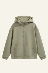 Men's Streetwear Front Pocket Full-zipper Hooded Jacket