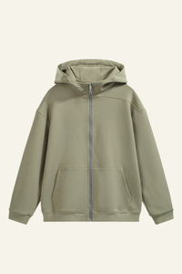 Men's Streetwear Front Pocket Full-zipper Hooded Jacket