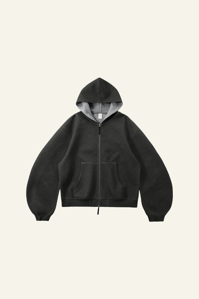 Men's Streetwear Double-Sided Zip Hooded Jacket