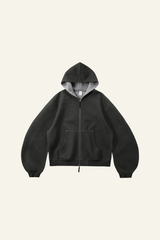 Men's Streetwear Double-Sided Zip Hooded Jacket