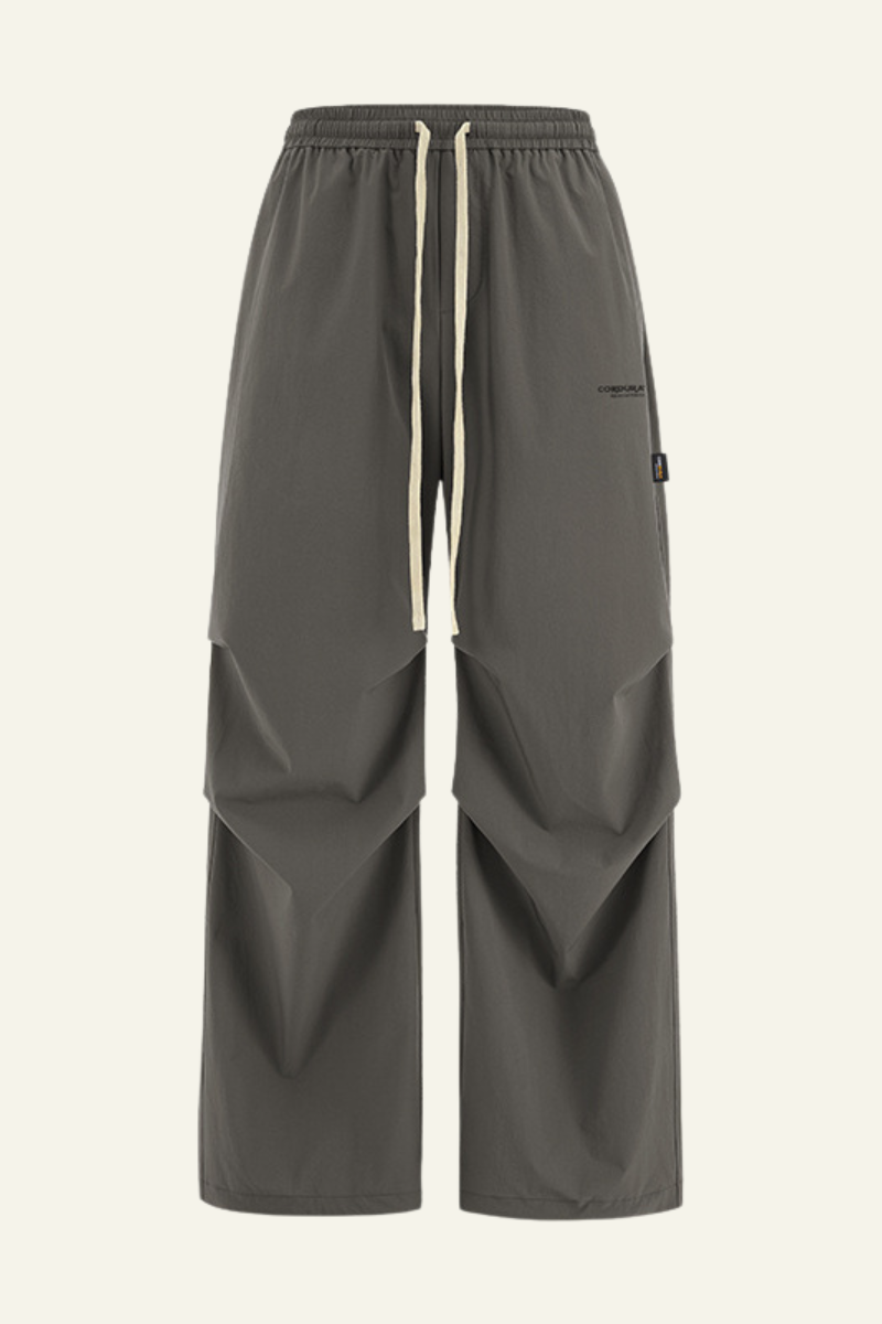 Men's Streetwear Side Pleated Quick-Dry Straight Leg Pants
