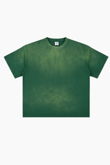 Men's Summer Cotton Washed Spray Fade Oversized Tee