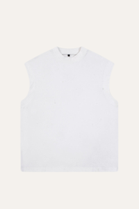 Men's Summer 230g Cotton High Neck Loose Tank