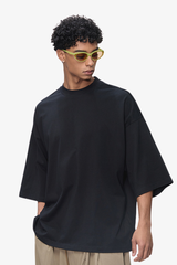 Men's Retro Cotton Drop-Shoulder Solid T-shirt