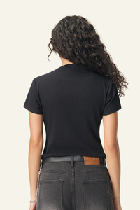 Women's Streetwear  High-neck Slim  Dopamine  T-shirt