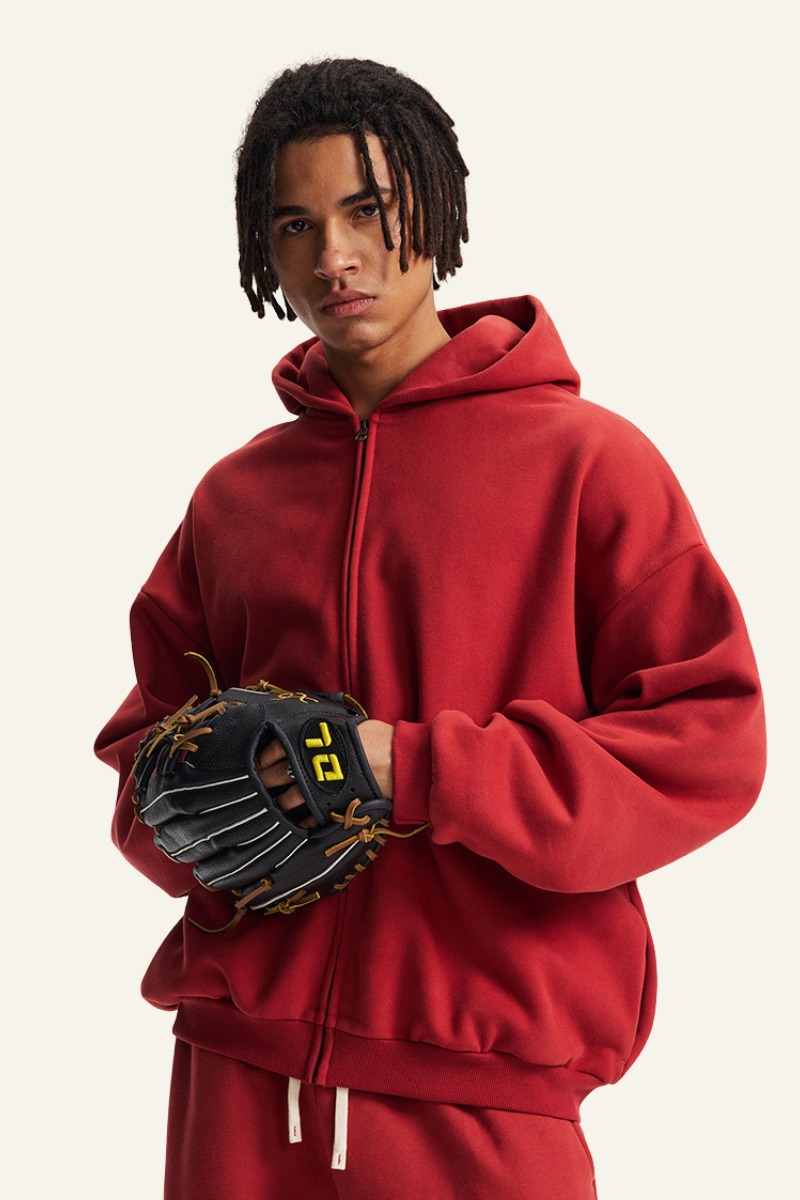 Men's Streetwear Full Zipper Hooded Jacket