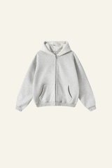 Men's Streetwear Brand Fleece-Lined Hooded Jacket