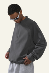 Men's Streetwear Stand Collar Half Zipper Pullover