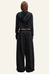 Women's Vintage Streetwear Set:Hoodie & Casual Pants