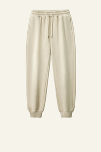 Men's  Streetwear Washed Fleece-Lined Gradient Cuffed Pants