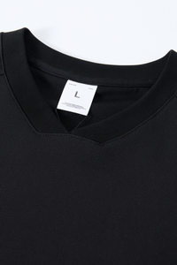 Men's Summer 7A V-Neck Colorblock QuickDry Oversized Tee