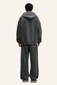 Men's Streetwear Retro Set:Jacket & Straight Leg Pants