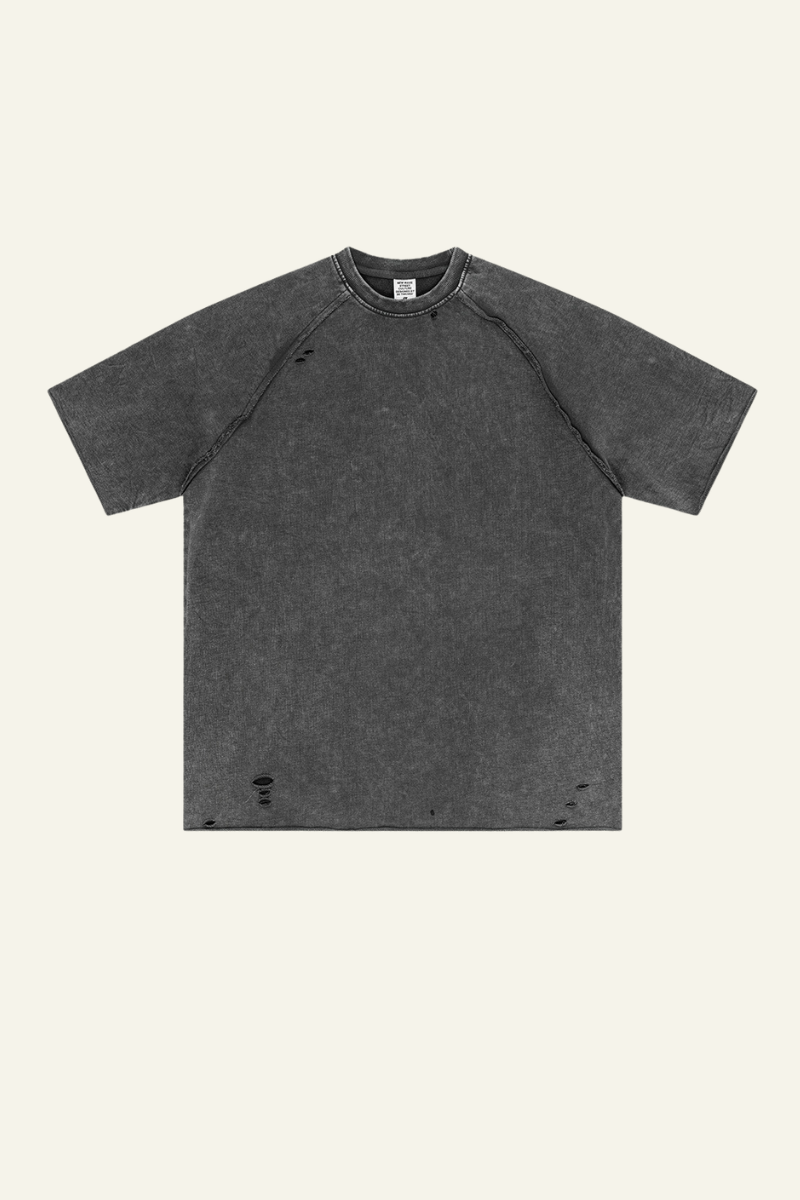 Women's Washed Wax-Dyed Cotton  T-shirt.