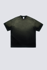 Men's Summer 250g Tiger Spray Fade Washed Oversized Tee