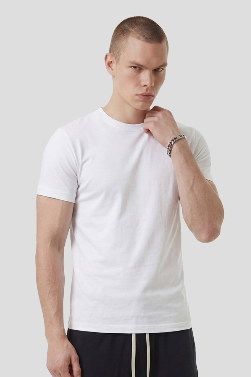 Men's Summer 210g Ribbed Set-in Cooling Quick Dry Slim Tee