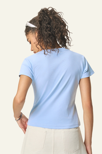 Women's Straight-shouldered spicy short-sleeved T-shirt