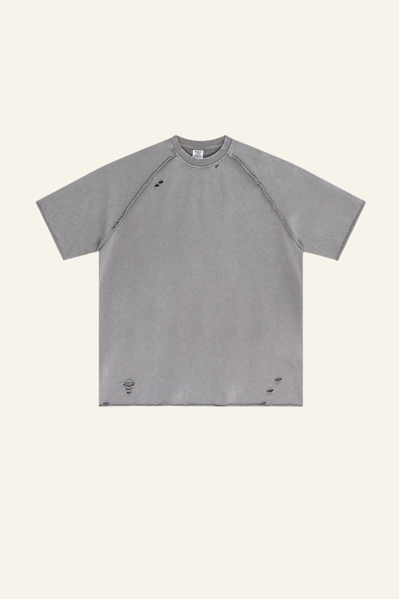 Men's Washed Wax-Dyed Cotton T-shirt.