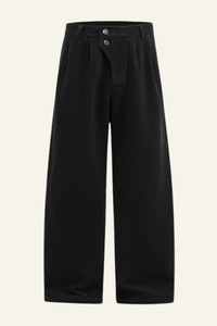 Men's Streetwear Double-button Placket Trousers