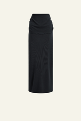 Women's Ruched Slim Fit Maxi Skirt.