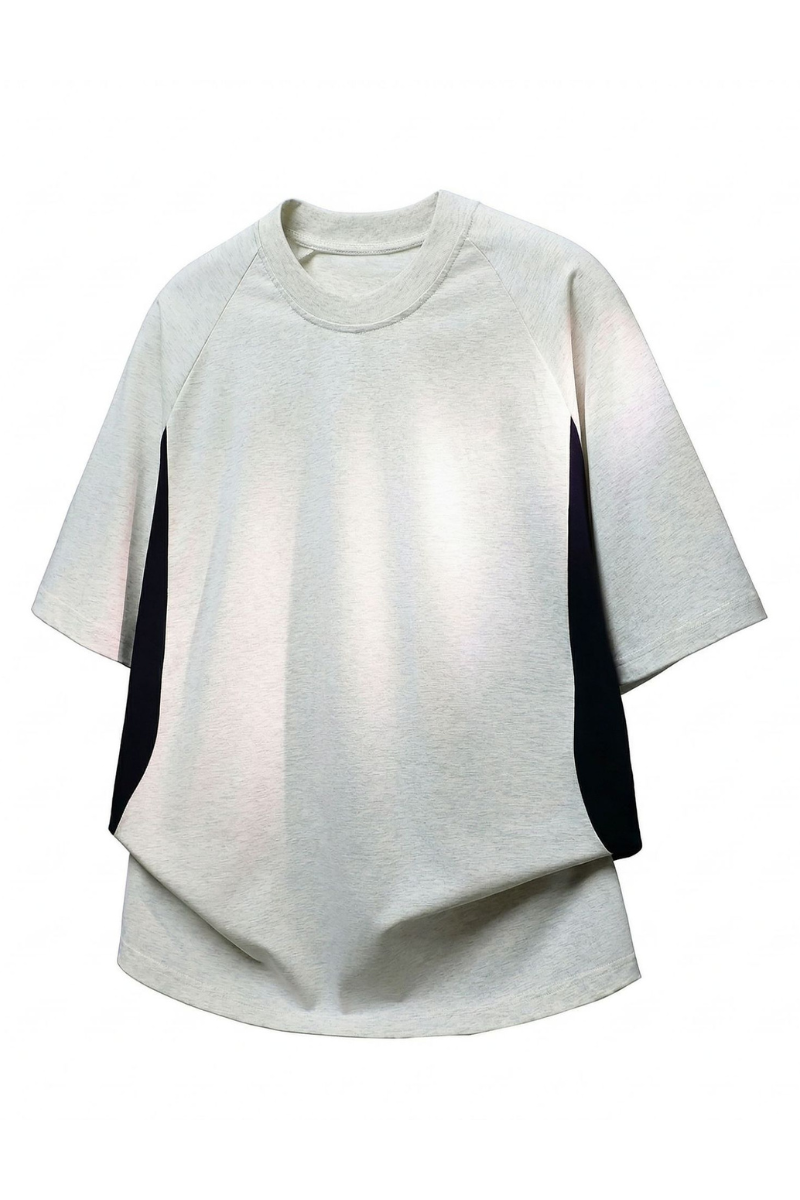 Men's Summer Half Raglan Sleeve side colorblock Cooling Tee