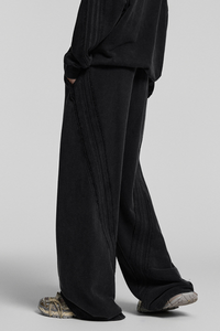 Men's Fall Winter Cotton Webbing Washed Loose Straight Pants