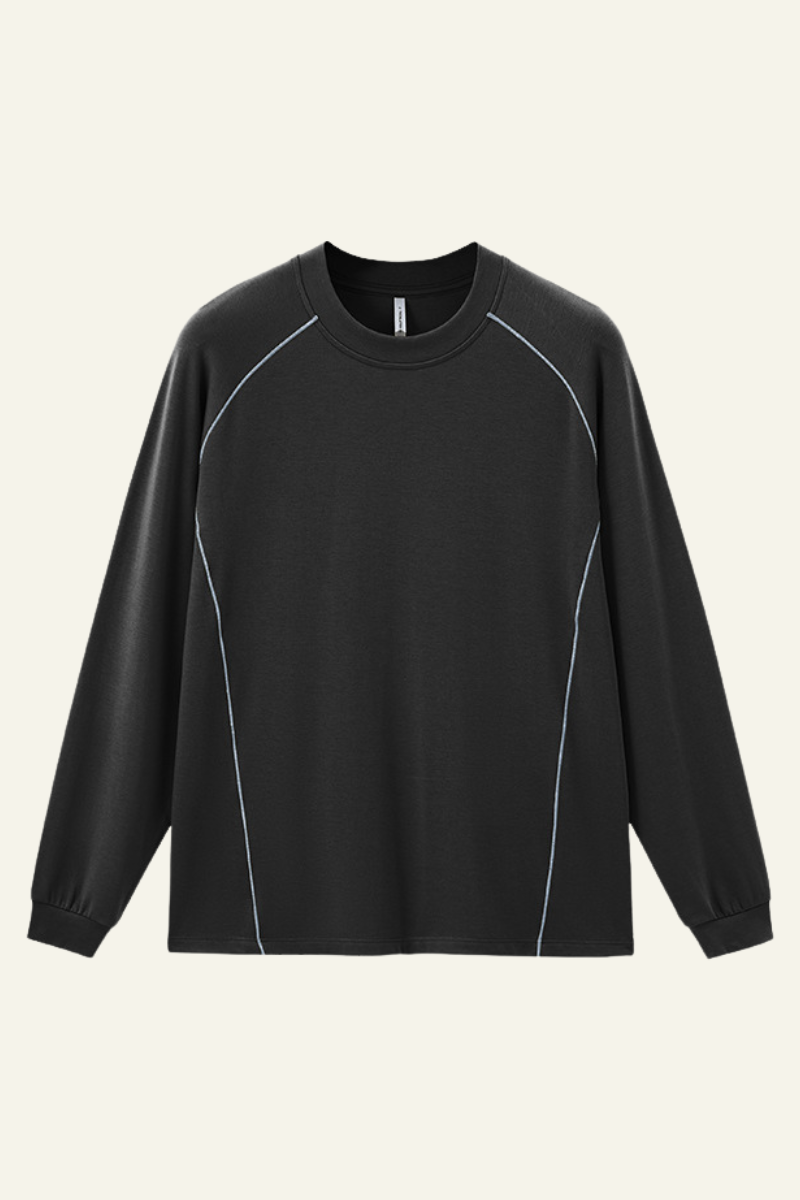 Men's Athletic Color Block Long-sleeve T-shirt.