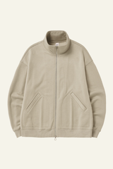 Men's Streetwear Stand Collar Fleece-lined Jacket