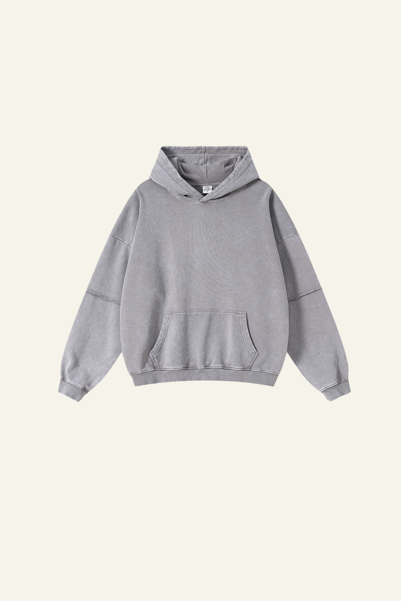 Men's Heavyweigt Fake Patchwork Two-piece Cotton  Hoodie