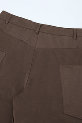 Unisex 240g Woven Multi-Pocket Wide Curved Cargo Pants