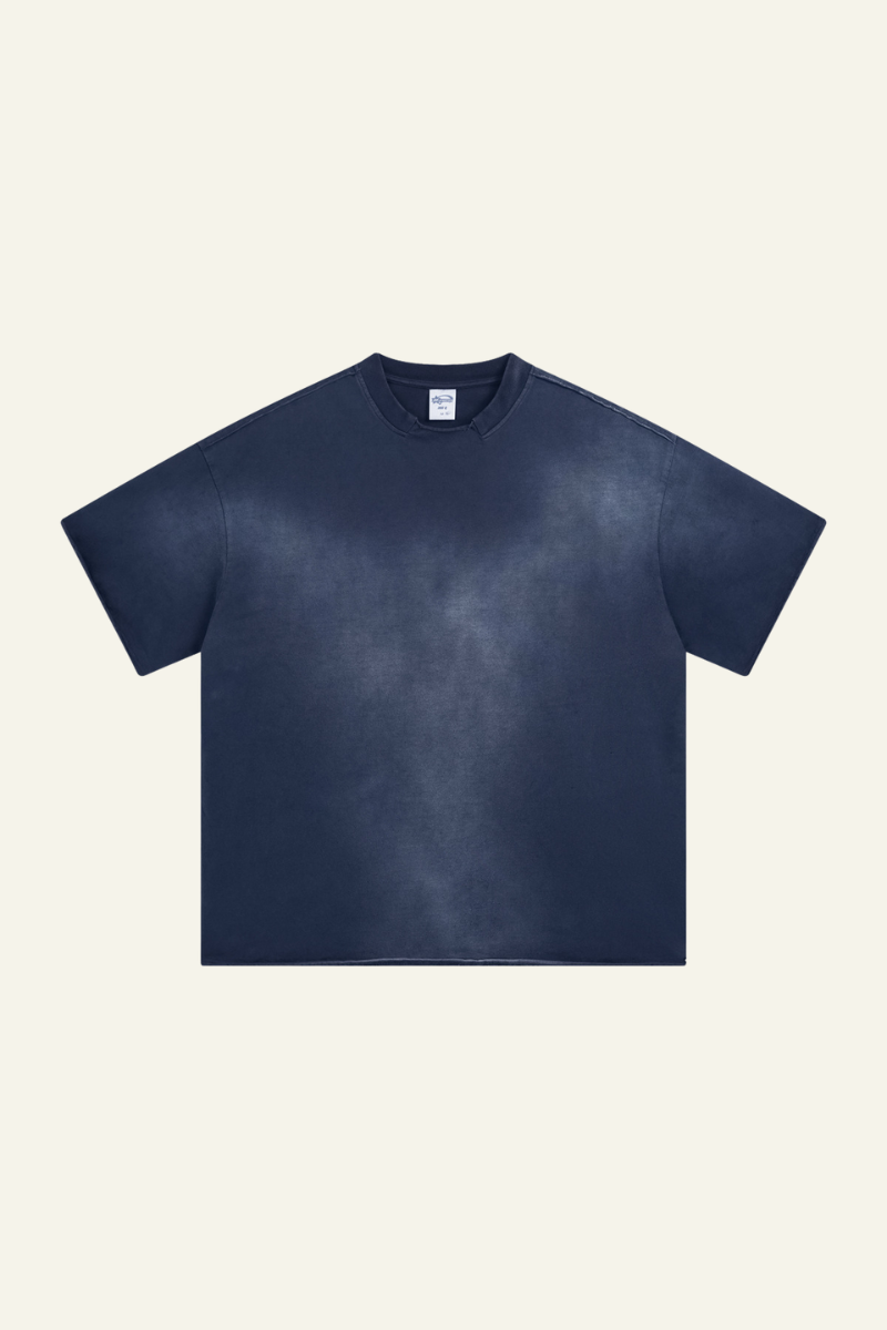 Men's Cotton Streetwear Washed Vintage  T-shirt