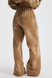 Men's Streetwear Washed Distressed Fleece-Lined  Pants