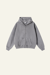 Men's Heavyweight Vintage Washed Cotton Hooded Jacket