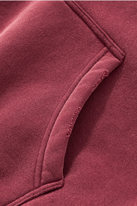 Men's Fleece-Lined Thick Washed Distressed Hoodie.