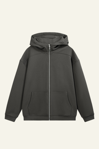 Men's Streetwear Front Pocket Full-zipper Hooded Jacket