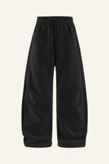 Men's Streetwear Double-pleated Curved  Pants