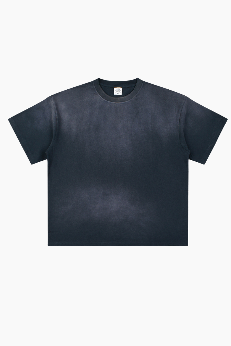 Men's Summer Cotton Washed Spray Fade Oversized Tee