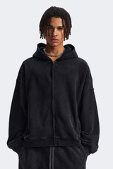Men's Cotton Streetwear Full Zipper Hooded Jacket