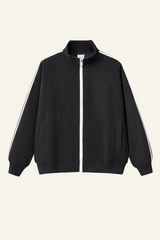 Women's  Streetwear Striped Full Zipperl Athletic Jacket.