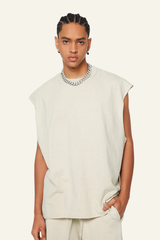 Men's Cotton 270 Heavyweight Washed Side Slit Tank Top