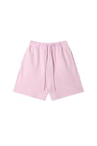 Unisex Spring Summer 360g Cotton Washed Drawstring Shorts