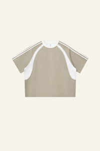 Women's Cotton Side Striped Color Block Streetwear T-shirt