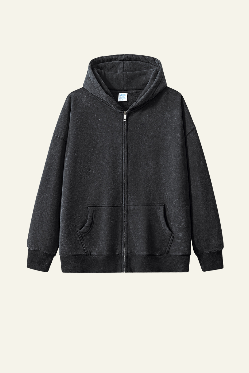 Men's Streetwear Fleece-Lined Hooded Jacket