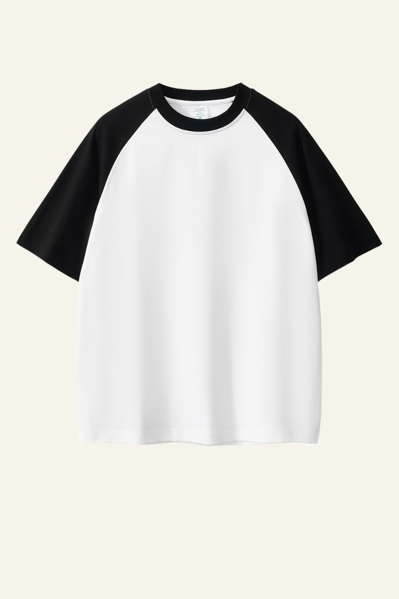 Women's Cotton Color-Blocked Relaxed T-shirt.
