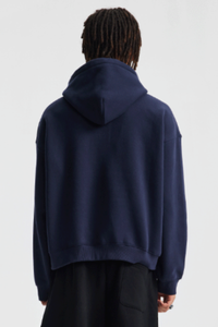 Men's Streetwear Two-Way Zipper Hooded Jacket