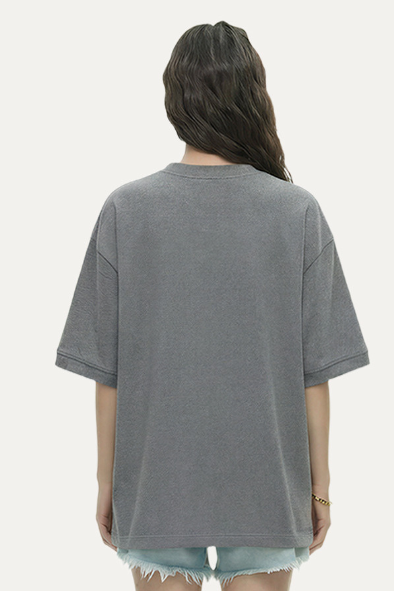 Women's 280g Cropped Oversized Terry Cuff Crewneck Tee