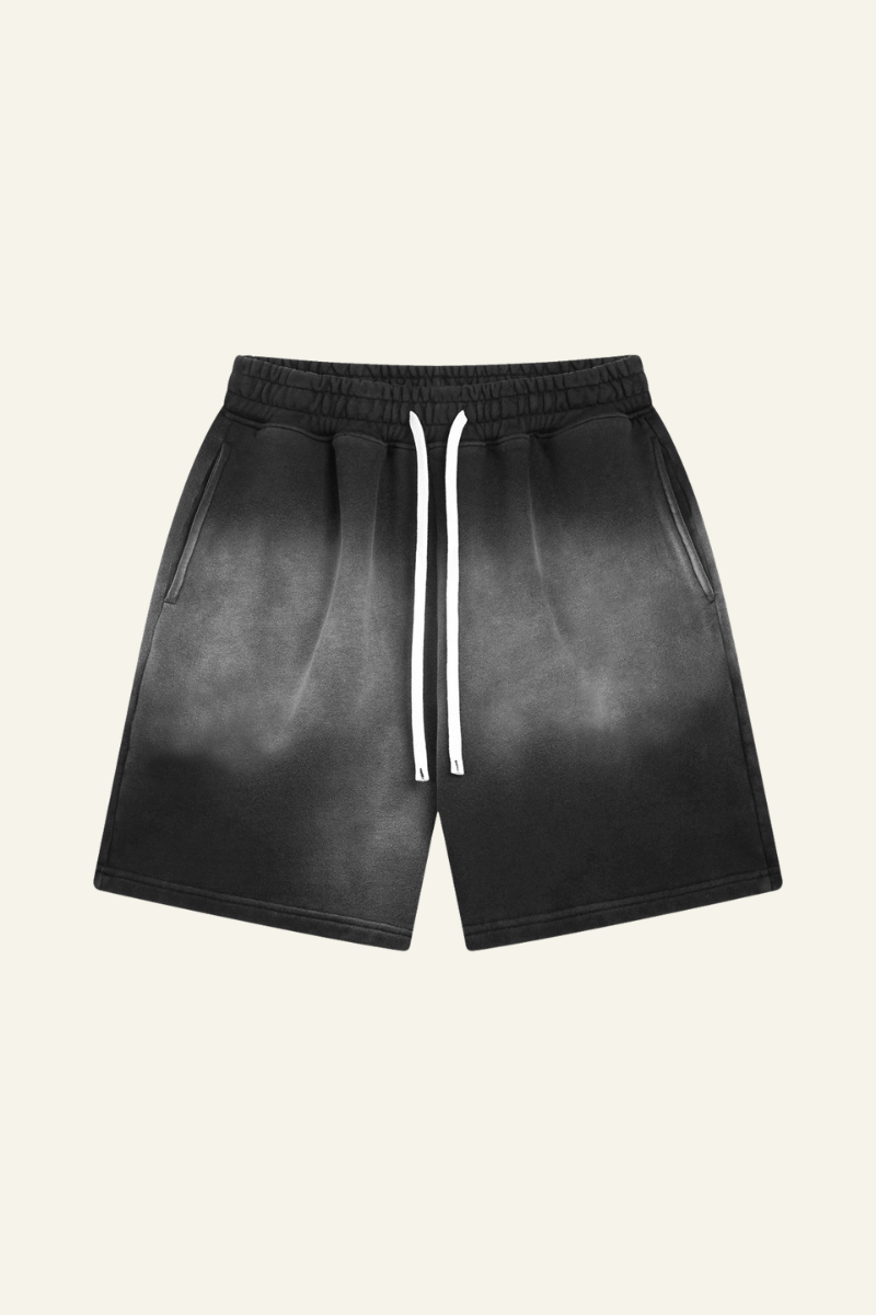 Men's Cotton Streetwear Washed Retro Spray-Painted  Shorts