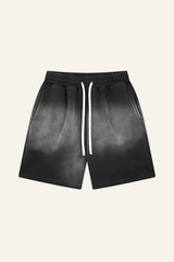 Men's Cotton Streetwear Washed Retro Spray-Painted  Shorts